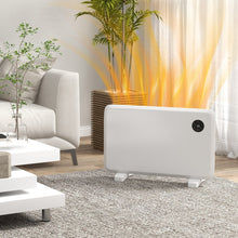 1200W Space Heater, Freestanding or Wall Mounted, Electric Convector Heater with Adjustable Thermostat, Timer, White