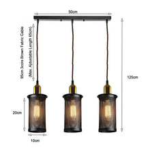 Industrial Vintage Retro Metal 3 Head Pendant Ceiling Lampshade Chandelier E27 Holder~3796