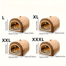Versatile All-Season Pet Bed - Cozy Indoor/Outdoor Dog & Cat House, Warm Cave Nest for Small to Large Breeds