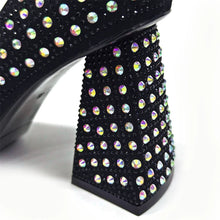  Elegant Women's Yellow PointShoes and Bag Set Rhinestone For Party And Wedding 
