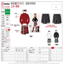 PatPat Toddler Girl 3pcs Classic Long-Sleeve Tee and Grid Skirt Set with Headband