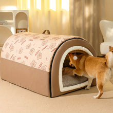 Versatile All-Season Pet Bed - Cozy Indoor/Outdoor Dog & Cat House, Warm Cave Nest for Small to Large Breeds
