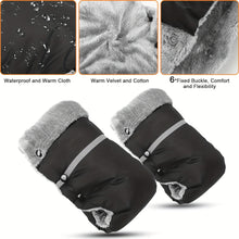 Cozy & Warm Stroller Handlebar Gloves - Windproof, Insulated Grip Covers For Cold Weather Protection