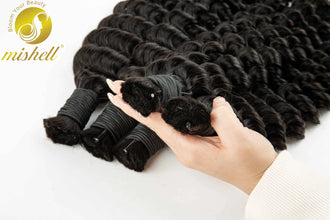 Natural Human Braiding Hair 26 28 Inch Deep Water Wave Bulk Human Hair for Boho Braids No Weft 16A Virgin Curly Hair Extensions