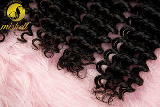 Natural Human Braiding Hair 26 28 Inch Deep Water Wave Bulk Human Hair for Boho Braids No Weft 16A Virgin Curly Hair Extensions