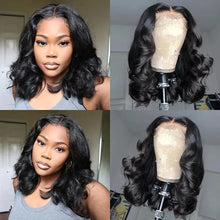 14 16 Inch BoB Wig Human Hair Body Wave 13x6 HD Lace Frontal Wigs Water Wave 5x5 Closure Glueless Brazilian Remy Raw For Women