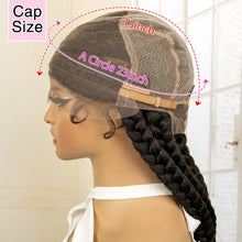 36 inches Synthetic Full Lace Wig for Black Women Braided Wig Lace Frontal Box Braids Wig Women Synthetic Braided