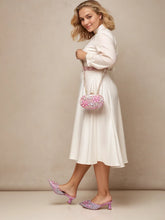 QUEENA YAN 2025 INS FANTATIC BLUE Rhinestone-encrusted Sex Ladies Shoes / MATCHING  SPARKING MINI BAG (SPECIAL COLLECTION)