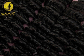 Natural Human Braiding Hair 26 28 Inch Deep Water Wave Bulk Human Hair for Boho Braids No Weft 16A Virgin Curly Hair Extensions