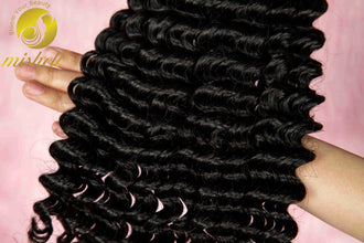 Natural Human Braiding Hair 26 28 Inch Deep Water Wave Bulk Human Hair for Boho Braids No Weft 16A Virgin Curly Hair Extensions