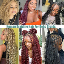 Natural Human Braiding Hair 26 28 Inch Deep Water Wave Bulk Human Hair for Boho Braids No Weft 16A Virgin Curly Hair Extensions