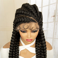 36 inches Synthetic Full Lace Wig for Black Women Braided Wig Lace Frontal Box Braids Wig Women Synthetic Braided