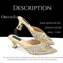 QUEENA YAN 2025 INS FANTATIC BLUE Rhinestone-encrusted Sex Ladies Shoes / MATCHING  SPARKING MINI BAG (SPECIAL COLLECTION)
