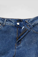 Women's Distressed Stretch Cropped Denim Jeans-Fashionable Elastic Cuff, Multi-Pocket Casual Cargo Pants Sporty Wear Jeans T16