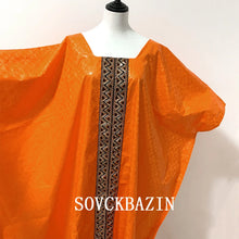 Basin African Dresses For Women 2022 New Elegant Traditional Bazin Riche Brocade Robe Nigeriaa Baya Turkey Luxury Wedding Dress