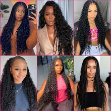 Natural Human Braiding Hair 26 28 Inch Deep Water Wave Bulk Human Hair for Boho Braids No Weft 16A Virgin Curly Hair Extensions