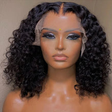 Glueless Loose Water Wave HD Lace Frontal Bob Wigs Human Hair Pre Plucked Short Wavy Curls Wigs For Women Brazilian Wear To Go