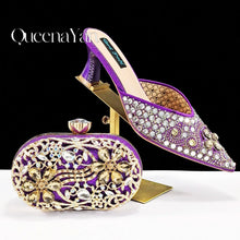 QUEENA YAN 2025 INS FANTATIC BLUE Rhinestone-encrusted Sex Ladies Shoes / MATCHING  SPARKING MINI BAG (SPECIAL COLLECTION)