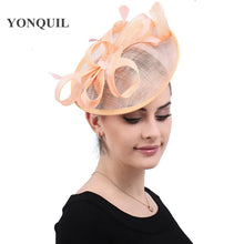 Formal Women Wedding Chuch Hat Bride Mariage Chapeau Ladies Party Occasion Derby Fascinator Sinamay Hat With Headband Accessory