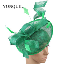 Formal Women Wedding Chuch Hat Bride Mariage Chapeau Ladies Party Occasion Derby Fascinator Sinamay Hat With Headband Accessory