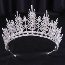 Bridal Wedding Hair Accessories Silver Crystal Hair crown alloy diamond crown women's fashion high-end atmospheric headdress