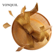 Formal Women Wedding Chuch Hat Bride Mariage Chapeau Ladies Party Occasion Derby Fascinator Sinamay Hat With Headband Accessory