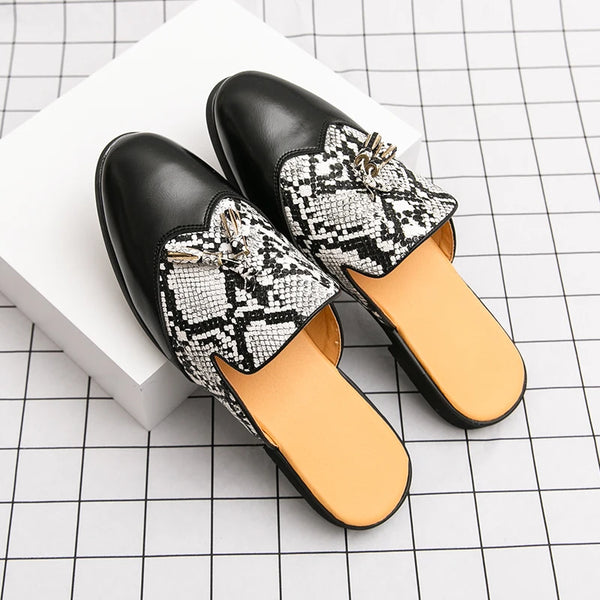 Men's Tassel Snake Pattern Cool Breathable Durable Loafers