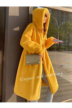 Women's Faux Fur Winter Warm Hooded Long Overcoats