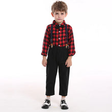 top and top Autumn Winter Christmas Brother and Sister Matching Sets Boys Gentleman Suit+ Girls Dresses Children Clothing Sets