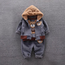 3pc/Set Animal Bear Baby Set For Newborn Winter Infant Clothing Sets Super Keep Warm Baby Girl Clothes Kids Sport Suit Outfits