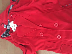 Fashionable Women's Woolen Warm Fleece Double Breast Jacket With Belts