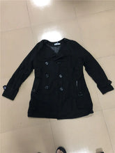 Fashionable Women's Woolen Warm Fleece Double Breast Jacket With Belts