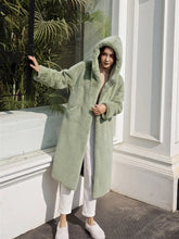 Women's Faux Fur Winter Warm Hooded Long Overcoats
