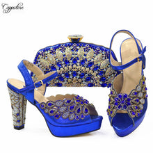 Fashion Gold High Heels Shoes And Purse Bag Set Woman Luxury Sandals Matching With Clutch Handbag Pumps Clutch CR178 11.5cm