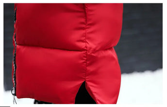 Women's Down Winter Big Fur Collar Hooded Jacket