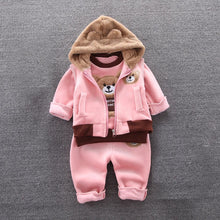 3pc/Set Animal Bear Baby Set For Newborn Winter Infant Clothing Sets Super Keep Warm Baby Girl Clothes Kids Sport Suit Outfits
