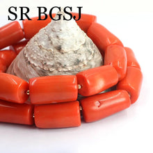 12-14mm  Copper Beads Women Jewelry Trendy Chokers Orange Coral Necklace 18inch