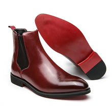 Men's Red Bottom Ankle Chelsea Boots Comfortable and Durable