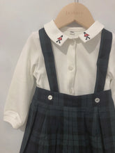 Children Boutique Clothing Set Baby Boy Clothes Soldier Embroidered Cotton Shirt British plaid Romper For 3seasons 0-5years
