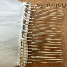 One Layer Cathedral Wedding Veil 3m/4m/5m White Lace Edge Bridal Veil with Comb Ivory Appliqued Real Photo 3m 4m 5m
