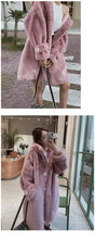 Winter Women's Faux Rabbit Fur Coat Hooded Thick And Plush Jacket