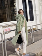 Women's Faux Fur Winter Warm Hooded Long Overcoats