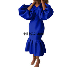 Women Maxi Dresses Long Lantern Dress Christmas V Collar Bodycon Sexy Shiny Celebrate Occasion African Robes Birthday Event
