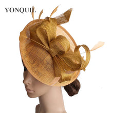 Formal Women Wedding Chuch Hat Bride Mariage Chapeau Ladies Party Occasion Derby Fascinator Sinamay Hat With Headband Accessory