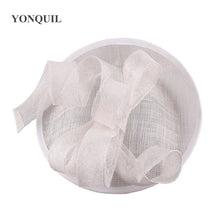 Formal Women Wedding Chuch Hat Bride Mariage Chapeau Ladies Party Occasion Derby Fascinator Sinamay Hat With Headband Accessory