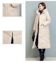 Women's Fashionable Thick Cotton padded Warm Snow Outerwear Windproof Hooded Jacket