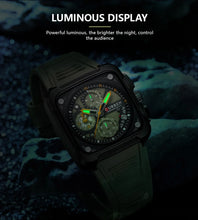 Mens Fashion Quartz Business Silicone Sport Chronograph Watch