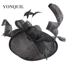 Formal Women Wedding Chuch Hat Bride Mariage Chapeau Ladies Party Occasion Derby Fascinator Sinamay Hat With Headband Accessory