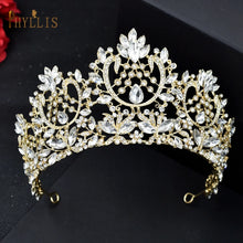 A195 Baroque Wedding Headband Crystal Bridal Crowns and Tiaras Hair Jewelry Accessories Women Rhinestone Headwears Queen Diadems