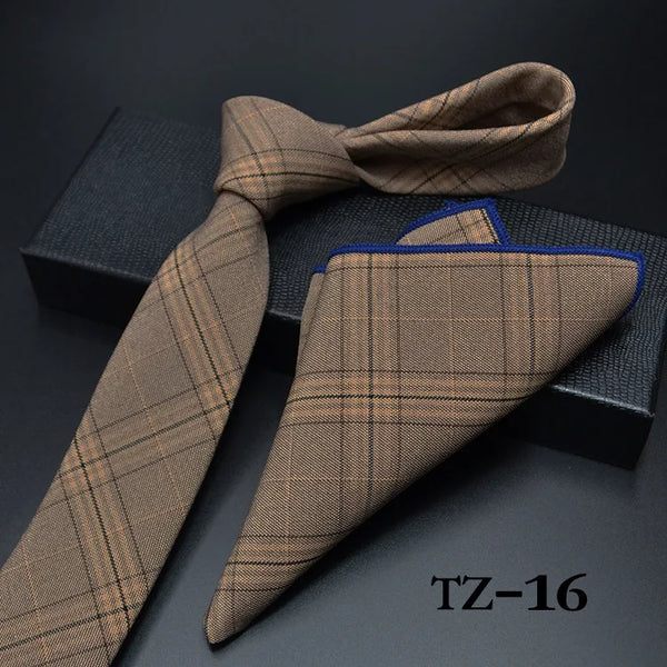 New Floral Paisley Men's Casual Tie Set Navy Red 6cm Skinny Polyester Necktie Pocket Square Suit Business Wedding Party Slim Tie